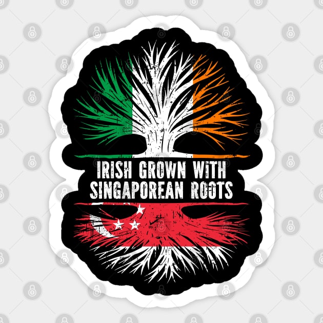 Irish Grown With Singaporean Roots Ireland Flag Sticker by silvercoin